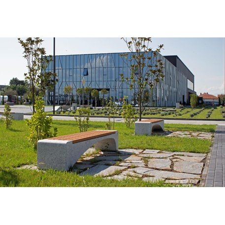 HPC Terrazzo betoninis suolas su medine sėdimąja dalimi BS-233 | Urban Premium Collection