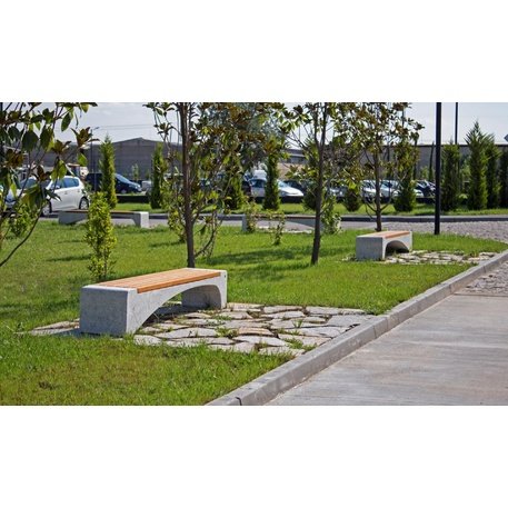 HPC Terrazzo betoninis suolas su medine sėdimąja dalimi BS-233 | Urban Premium Collection