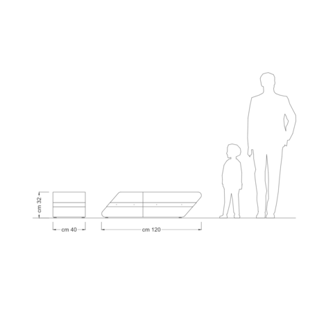 Metalinis suolas be atlošo vaikų žaidimo aikštelėms 'Eraser / Gommina the Seat D870'