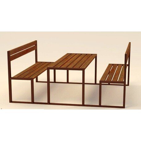 Metal bench + table 'Picnic_22'
