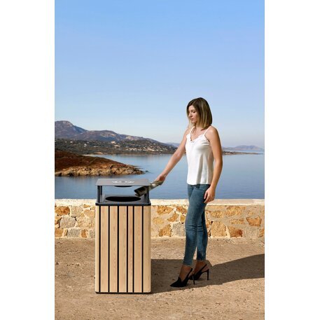 Metal litter bin 'BD/H24_65L/MDL'