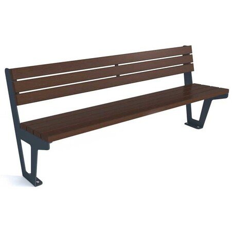 Metal bench with backrest 'BDS_MBG/33-180cm'