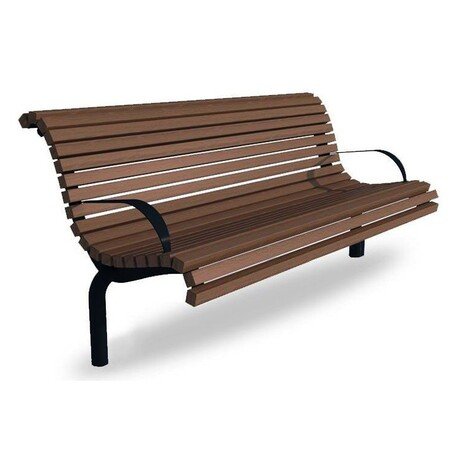 Metal bench with backrest 'BDS_MBG/46-180cm'