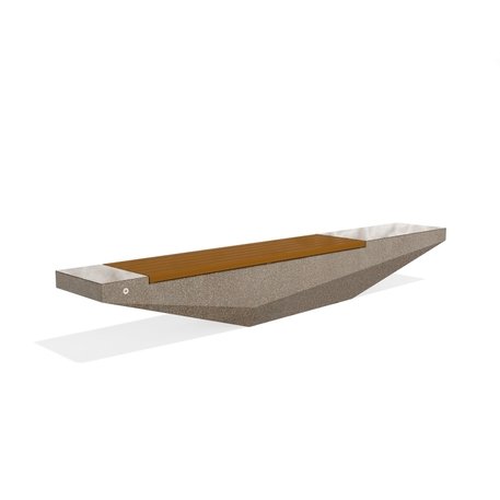 HPC Terrazzo betoninis suolas su medine sėdimąja dalimi BS-321 | Urban Premium Collection