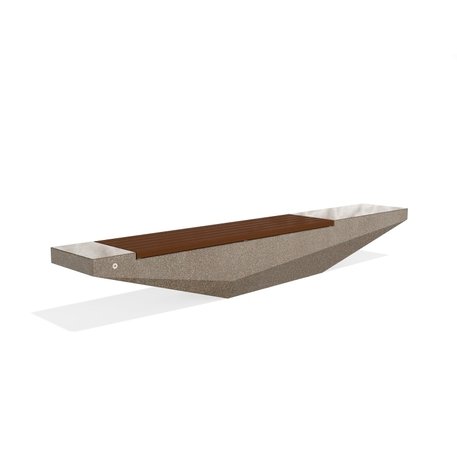 HPC Terrazzo betoninis suolas su medine sėdimąja dalimi BS-321 | Urban Premium Collection