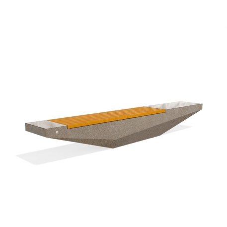 HPC Terrazzo betoninis suolas su medine sėdimąja dalimi BS-321 | Urban Premium Collection