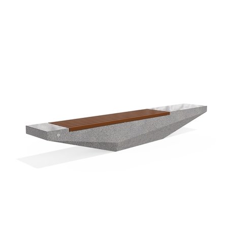 HPC Terrazzo betoninis suolas su medine sėdimąja dalimi BS-321 | Urban Premium Collection