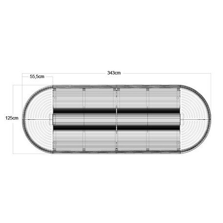 Ławka metalowa z oparciem 'BDS_MBG/26-180cm'