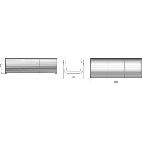 Metallbank 'BD/RALL_LRA071.01_150cm/MDL'