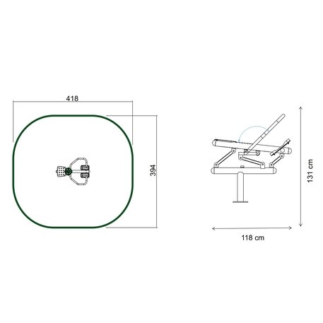 Outdoor fitness and gym equipment 'MBG_19/OFC-3'