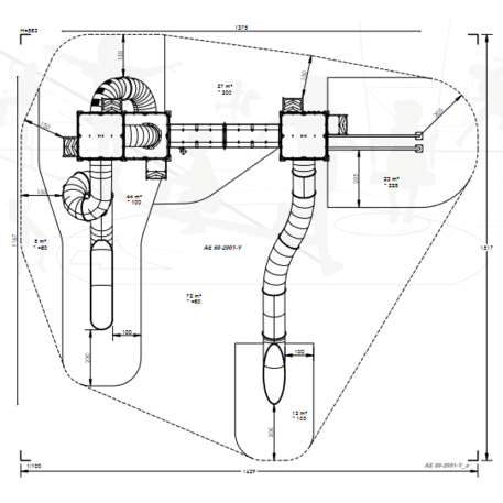 Vaikų žaidimo aikštelės kompleksas 'MBG-1011/AE 60-2001-Y24'