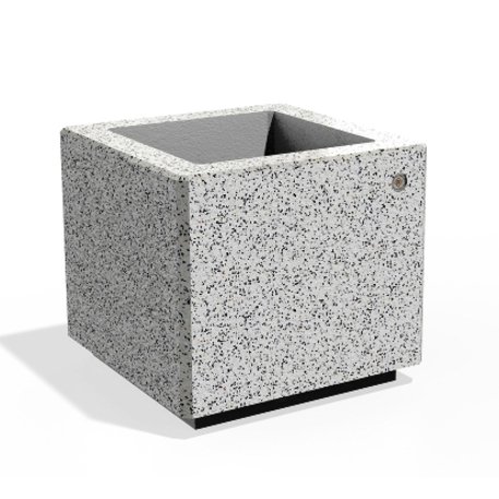 Modulinis betoninis vazonas – gėlinė, padengta smulkia granito skaldele 'Premium / 50x50xH/45cm / BS-268-N'