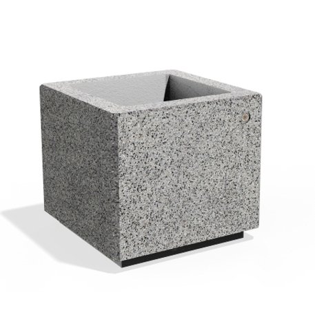 Modulinis betoninis vazonas – gėlinė, padengta smulkia granito skaldele 'Premium / 50x50xH/45cm / BS-268-N'