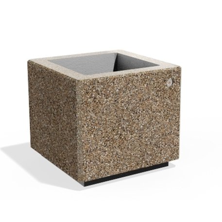 Modulinis betoninis vazonas – gėlinė, padengta smulkia granito skaldele 'Premium / 50x50xH/45cm / BS-268-N'