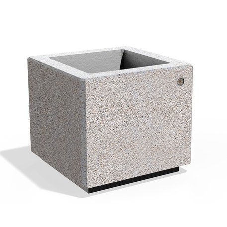 Modulinis betoninis vazonas – gėlinė, padengta smulkia granito skaldele 'Premium / 50x50xH/45cm / BS-268-N'
