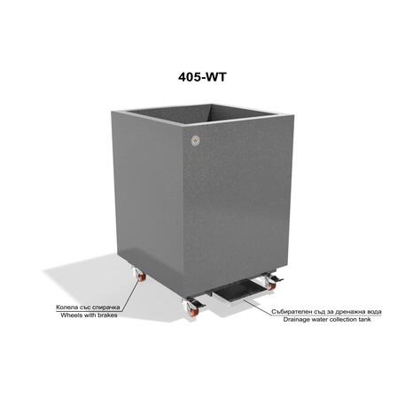 Metalinis lauko vazonas, gėlinė 'Premium / 50x50xH/63cm / BS-405'