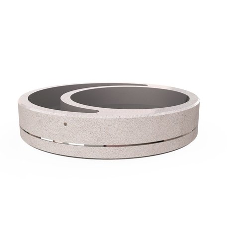 Apvalus betoninis terrazo vazonas (gėlinė) 'Premium / Ø230xH/45cm_BS-330'