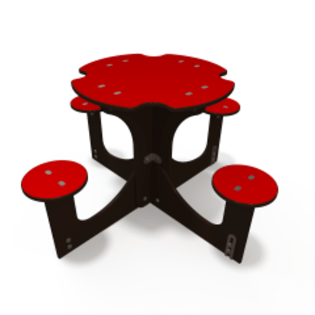 Žaidimų stalas su suolais vaikų aikštelėms 'MO_TA-6001-02'