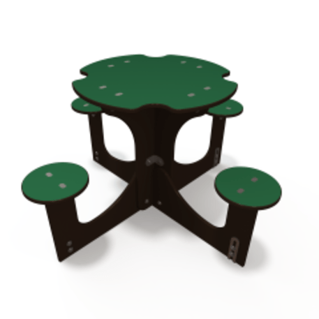 Žaidimų stalas su suolais vaikų aikštelėms 'MO_TA-6001-02'