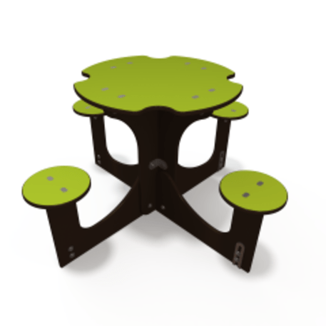 Žaidimų stalas su suolais vaikų aikštelėms 'MO_TA-6001-02'