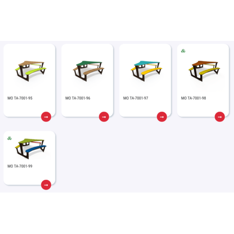 Žaidimų stalas su suolais vaikų aikštelėms 'MO_TA-7001-18'