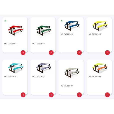 Žaidimų stalas su suolais vaikų aikštelėms 'MO_TA-7001-18'