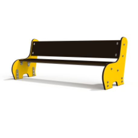 Spalvotas suoliukas vaikų žaidimo aikštelėms 'MO_BA-2001-01'