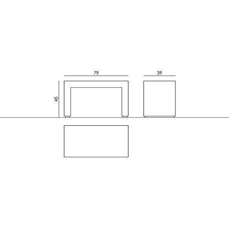 Betoninis lauko suolas 'Regular / 001347'