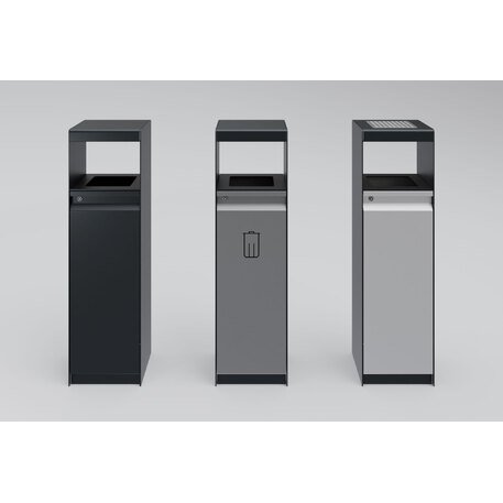 Metalinė šiukšliadėžė su stogeliu 'FARGE / 003243_30L'