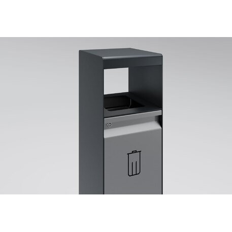 Metalinė šiukšliadėžė su stogeliu 'FARGE / 003243_30L'