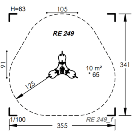 Spyruokliukas vaikų žaidimų aikštelėms 'MBG-1038_RE 249-94'