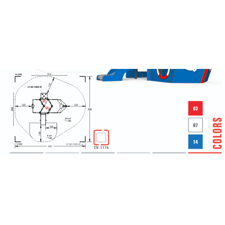  Vaikų žaidimo aikštelės kompleksas, kolekcija 'Piratų laivas / MBG-1174_CI 06-1002-B14'
