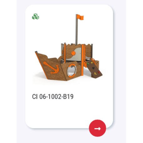  Vaikų žaidimo aikštelės kompleksas, kolekcija 'Piratų laivas / MBG-1174_CI 06-1002-B14'