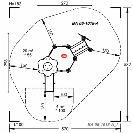 Vaikų žaidimų aikštelių įranga Baby linija – mažiesiems 'MBG-2050_BA 06-1018-A15'