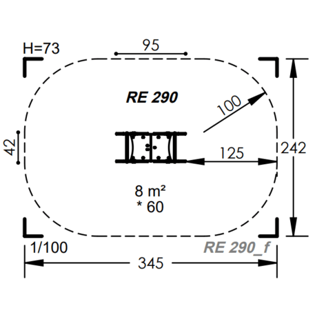 Spyruokliukas vaikų žaidimų aikštelėms 'MBG-1076_RE 290-05'