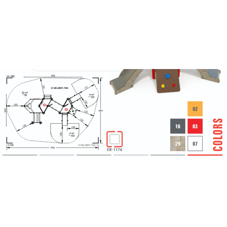  Vaikų žaidimo aikštelės kompleksas, kolekcija 'Piratų laivas / MBG-1181_CI 06-2001-T04'