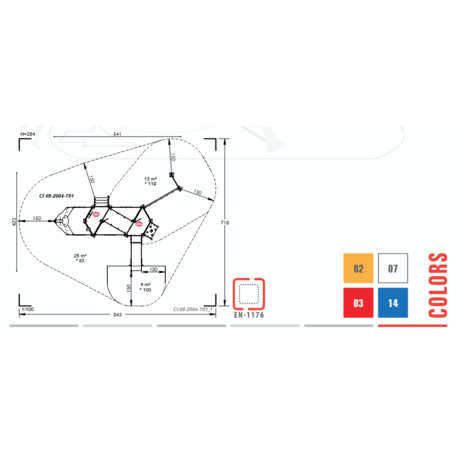 Vaikų žaidimo aikštelės kompleksas, kolekcija 'Piratų laivas / MBG-1191_CI 09-2004-T01'