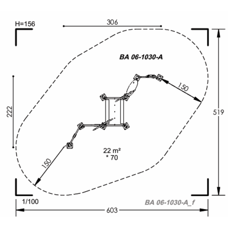 Vaikų žaidimų aikštelių įranga Baby linija – mažiesiems 'MBG-2070_BA 06-1030-A03'