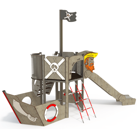  Vaikų žaidimo aikštelės kompleksas, kolekcija 'Piratų laivas / MBG-1201_CI 12-1005-T01'