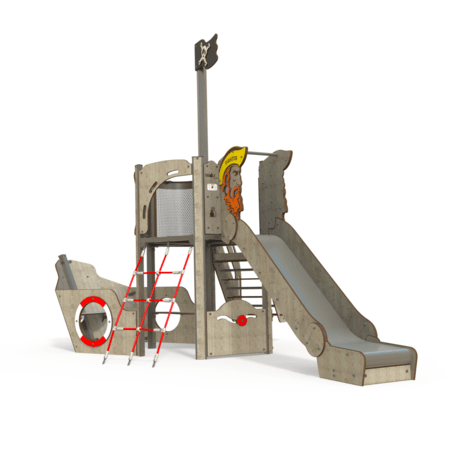  Vaikų žaidimo aikštelės kompleksas, kolekcija 'Piratų laivas / MBG-1201_CI 12-1005-T01'