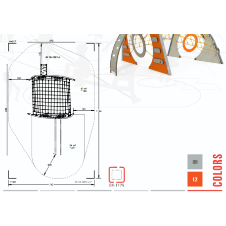  Vaikų žaidimo aikštelės kompleksas, kolekcija 'Giga / MBG-1285_GI 18-1001-J12'