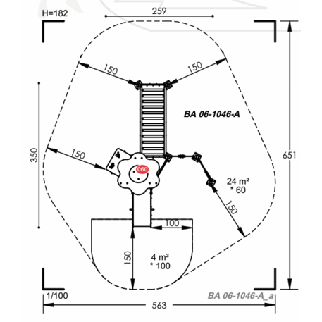 Vaikų žaidimų aikštelių įranga Baby linija – mažiesiems 'MBG-2087_BA 06-1046-A15'