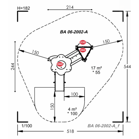 Vaikų žaidimų aikštelių įranga Baby linija – mažiesiems 'MBG-2090_BA 06-2002-A99'