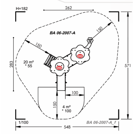 Vaikų žaidimų aikštelių įranga Baby linija – mažiesiems 'MBG-2096_BA 06-2007-A03'