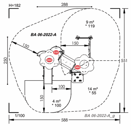 Vaikų žaidimų aikštelių įranga Baby linija – mažiesiems 'MBG-2110_BA 06-2022-A98'