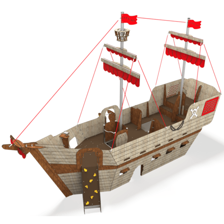  Vaikų žaidimo aikštelės kompleksas, kolekcija 'Piratų laivas / MBG-1236_CI 15-1013-T01'