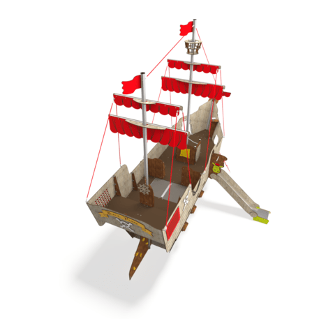  Vaikų žaidimo aikštelės kompleksas, kolekcija 'Piratų laivas / MBG-1236_CI 15-1013-T01'