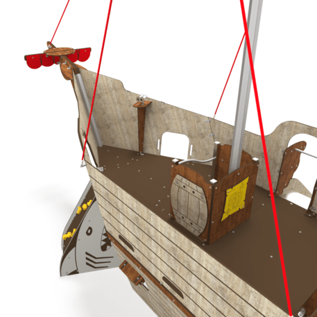  Vaikų žaidimo aikštelės kompleksas, kolekcija 'Piratų laivas / MBG-1236_CI 15-1013-T01'