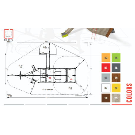  Vaikų žaidimo aikštelės kompleksas, kolekcija 'Piratų laivas / MBG-1236_CI 15-1013-T01'