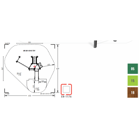 Žaidimų aikštelių kompleksas vaikams nuo 2 metų amžiaus – kolekcija 'MINI / MBG-2161_MI 09-1010-T01'